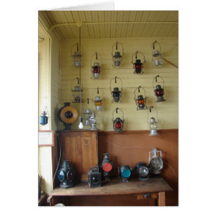 Laternen im Zug-Depot