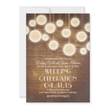 Laternen rustikale Landhochzeit Einladung