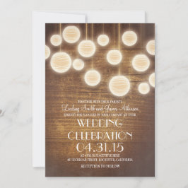 Laternen rustikale Landhochzeit Einladung