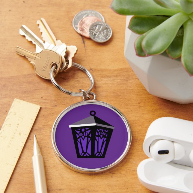 Laternen-Schlüsselanhänger in Form einer violetten Schlüsselanhänger (Schreibtisch)