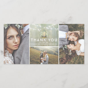 Laternen-und Gipskraut-Hochzeit danken Ihnen Dankeskarte