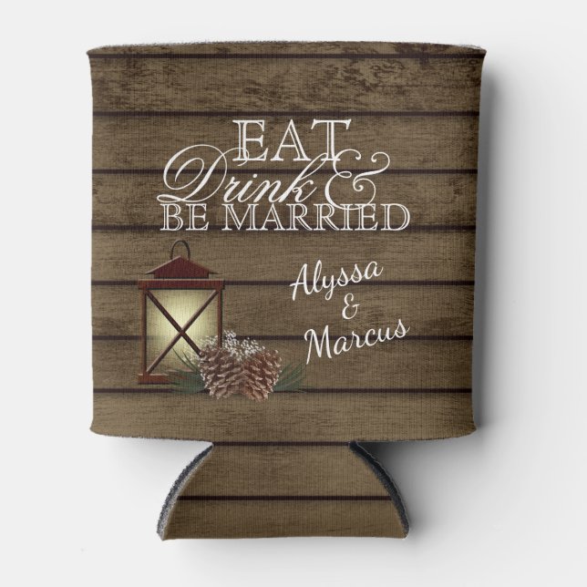 Laternenholz und Pinecones Dosenkühler (Vorderseite)