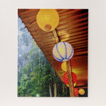 Laternenlicht im Regen – Ruhiges Guatemala-Puzzle