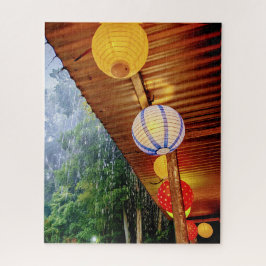 Laternenlicht im Regen – Ruhiges Guatemala-Puzzle Puzzle