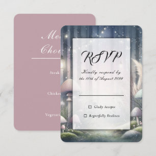 Laternenlicht-Träume Verzauberte Hochzeit im Wald RSVP Karte