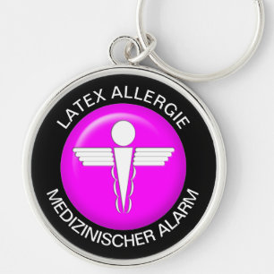 LATEX ALLERGIE Medical Alert - Button Schlüsselanh Schlüsselanhänger