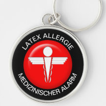 LATEX ALLERGIE Medical Alert - Button Schlüsselanh