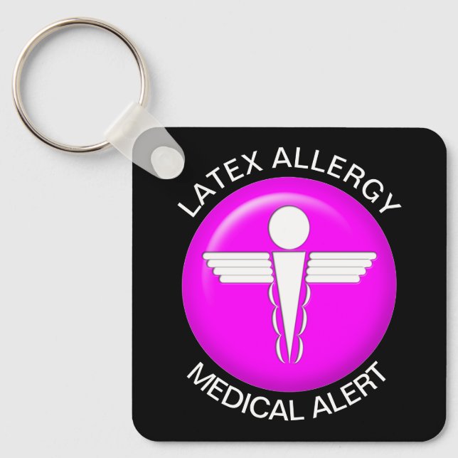 Latex Allergy Medical Alert Schlüsselanhänger (Vorderseite)