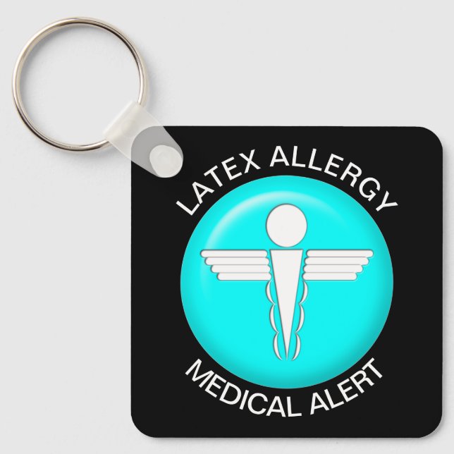 Latex Allergy Medical Alert Schlüsselanhänger (Vorderseite)