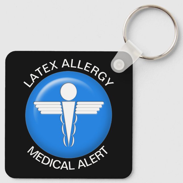 Latex Allergy Medical Alert Schlüsselanhänger (Rückseite)