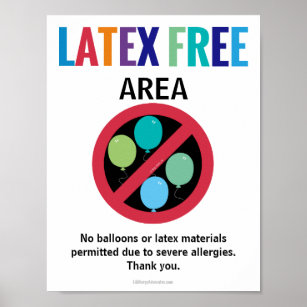 Latex Free Area Klassenzimmer Gebäude Keine Balloo Poster