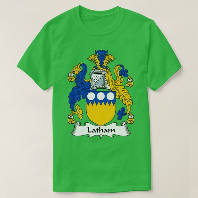 Latham Coat of Arms Familienwappen T-Shirt (Design vorne)