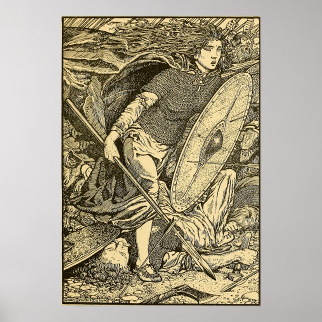 "Lathgertha" von Morris Meredith Williams Poster (Vorne)