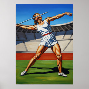 L'ATHLÈTE AU JAVELOT (Javelin Athlete) - Origi Poster