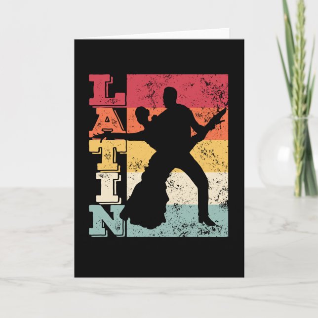 Latin American Dance Couple Vintage Karte (Vorderseite)