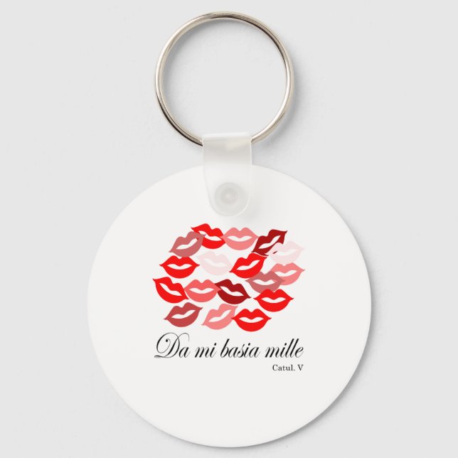 Latin-Catullus Five: 1.000 Küsse Schlüsselanhänger (Vorderseite)