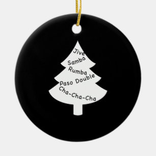 Latin Dance Christmas Treedark Keramik Ornament