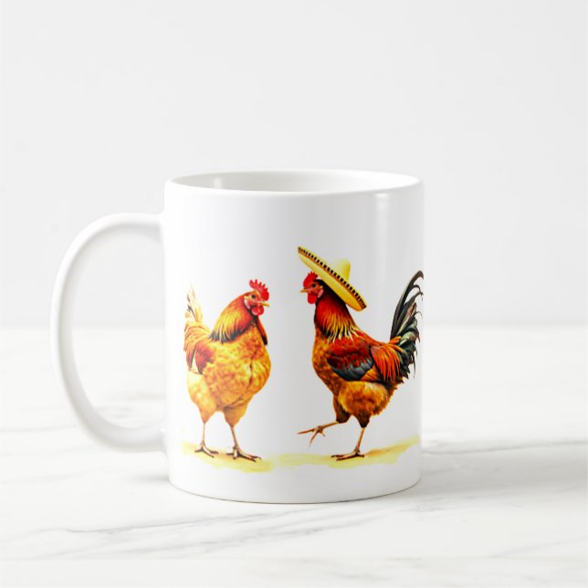 LATIN DANCING CHICKENS MUG KAFFEETASSE (Links)