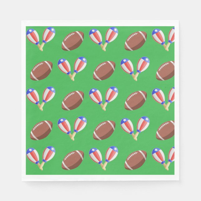 Latin-themed Football Serviette (Vorderseite)