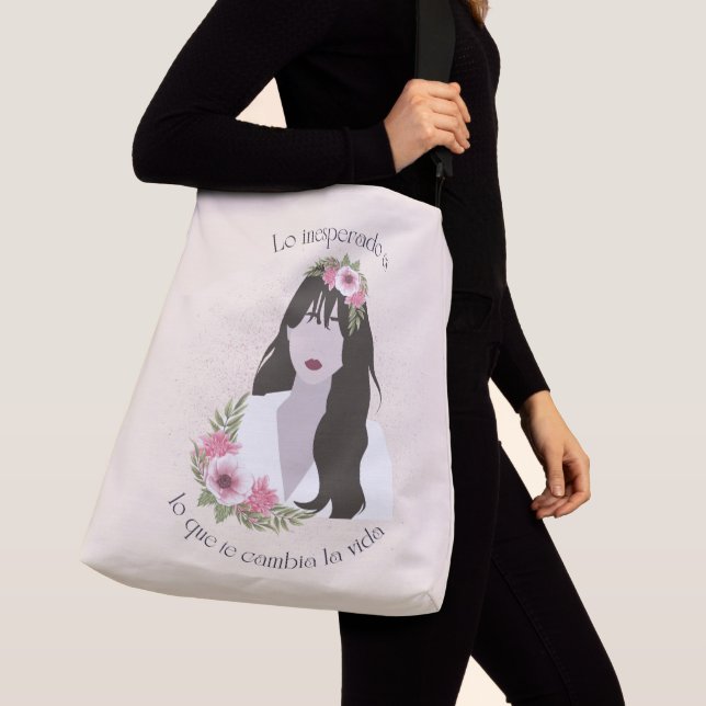Latina Empower Positive Message Tote Bag, Spanisch Tragetaschen Mit Langen Trägern (Von Nahem)