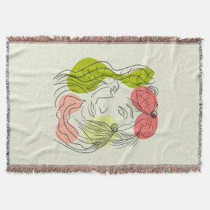 Latina-Frauen-Kunstformen Floral Decke