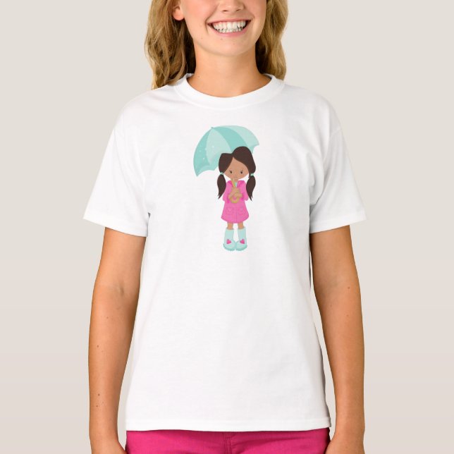 Latina Girl, Mädchen in Regenmantel, Mädchen mit S T-Shirt (Vorderseite)