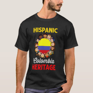 Latina Hispanic Heritage Montag Kolumbien Flagge T-Shirt
