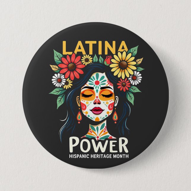 Latina Power Hispanic Heritage Monat Button (Vorderseite)