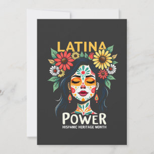 Latina Power Hispanic Heritage Monat Dankeskarte