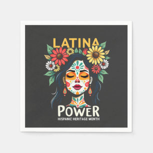 Latina Power Hispanic Heritage Monat Serviette