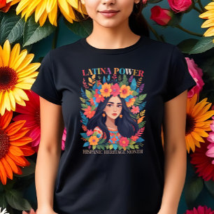 Latina Power Hispanic Heritage Monte Celebration T-Shirt