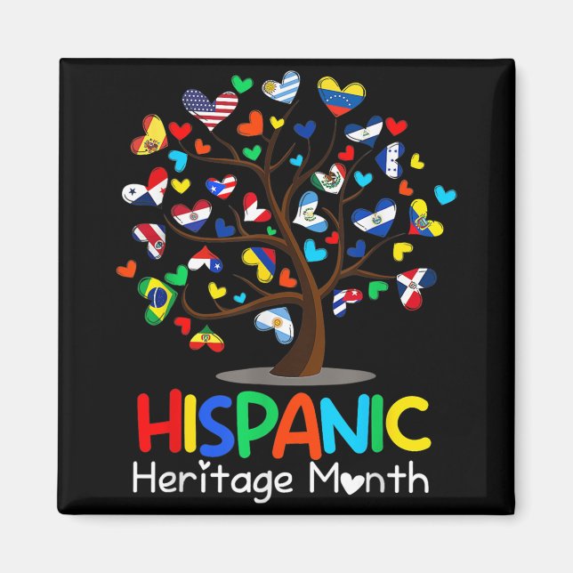 Latina Tree Latina Nationales hispanisches Erbe Magnet (Vorne)