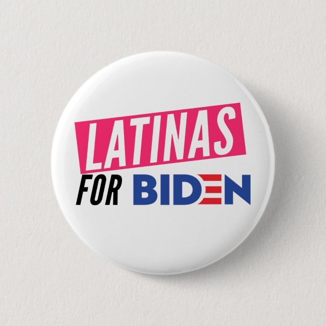 Latinas für Joe Biden Round Button (Vorderseite)