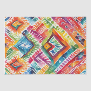 Latino Bright Watercolor Blanket Muster Decodierun Seidenpapier