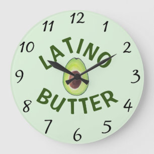 Latino Butter Wall Clock Große Wanduhr