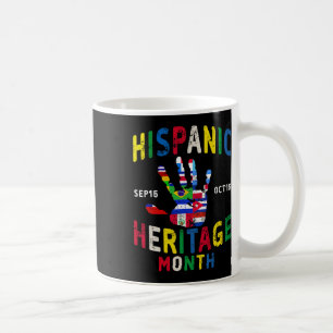 Latino Countries: Hispanic Heritage Month Handprin Kaffeetasse
