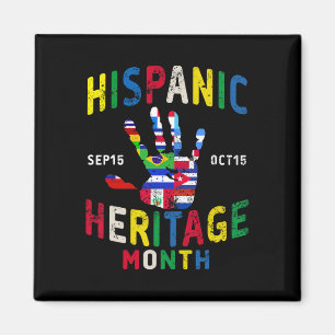 Latino Countries: Hispanic Heritage Month Handprin Magnet