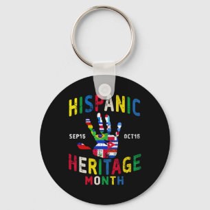 Latino Countries: Hispanic Heritage Month Handprin Schlüsselanhänger