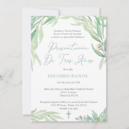 Latino Dreijährige Präsentationsmesse für Junge Einladung