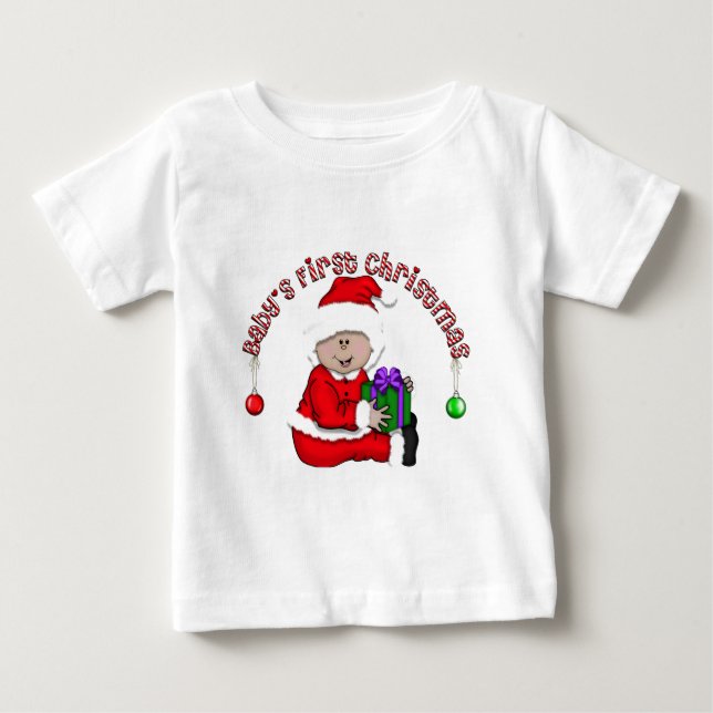 Latino Elf Baby 1. Weihnachten T-shirt (Vorderseite)