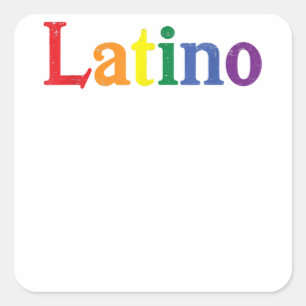 Latino Gay LGBT störte Regenbogendesign Quadratischer Aufkleber