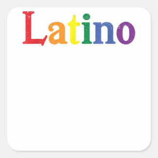 Latino Gay LGBT störte Regenbogendesign Quadratischer Aufkleber
