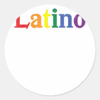 Latino Gay LGBT störte Regenbogendesign Runder Aufkleber
