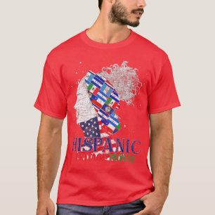 Latino Pride Latino Länder fahnen panisches Herbe T-Shirt
