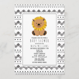 Latino Schwarz-Weiß-Muster Kinderdusche Einladung