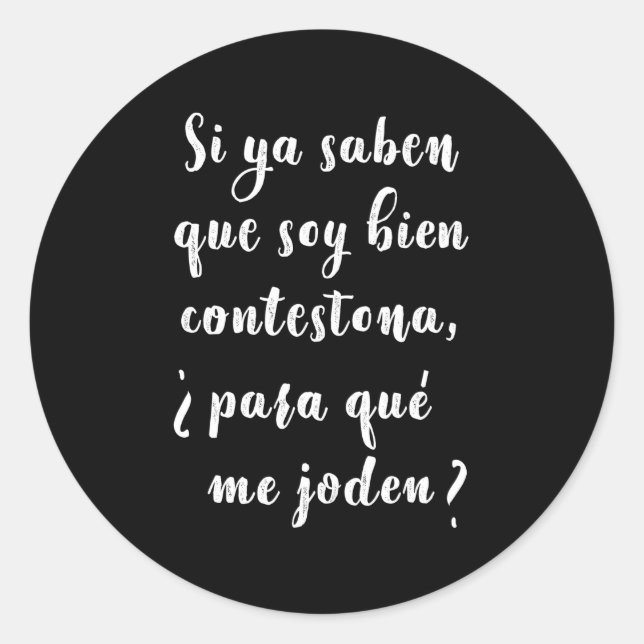 Latino Sprichwort Camisa Para Hispanos Runder Aufkleber (Vorderseite)