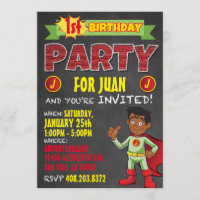 Latino-Superheld-Einladungen.