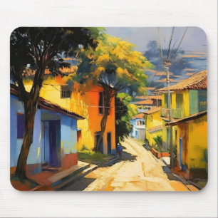 Latino Town Landscape Impressionismus Mousepad