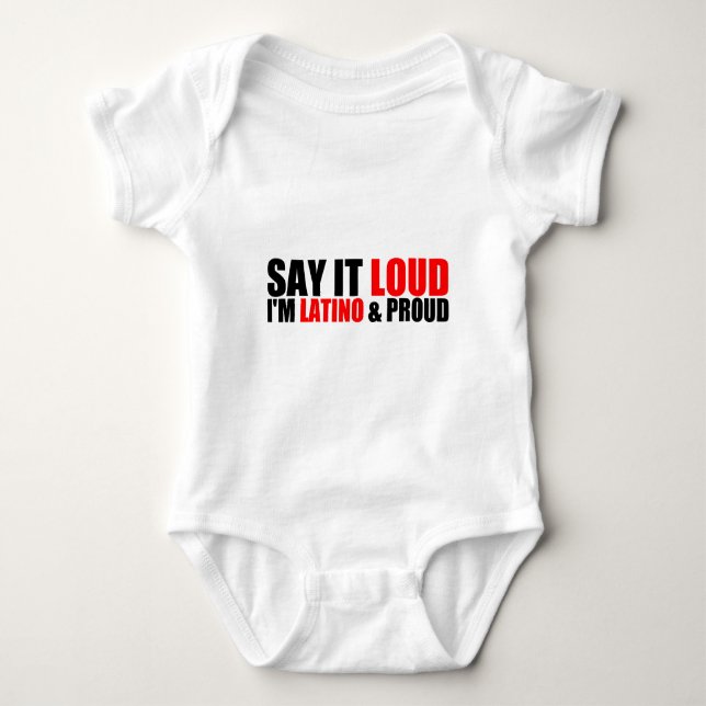Latino u. stolzes baby strampler (Vorderseite)