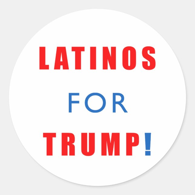 Latinos für Donald Trump Runder Aufkleber (Vorderseite)